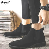 Boots Men Suede Leather Decent Men Ankle Boots Original Male Short Casual Shoes British Style Winter Spring