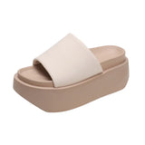 Breakj Summer New Small Platform Slippers Women Wear Holiday Cool Drag Open-Toe Beach Shoes Platform Shoes
