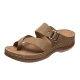 Women's Sandals Open Toe Slipper Outdoor Wedges Comfortable Flip Flop Serpentine Platform Fish Mouth Orthopedic Wedge
