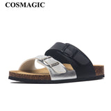 2023 New Summer Women Beach Cork Slippers Casual Double Buckle Clogs Slides Non-slip Outside