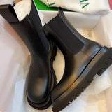 Breakj Boots Women's Spring And Autumn 2025 New Small Small Increases High-Bottomed Cigarette Boots Chelsea Boots Children's