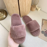 One Word Slippers Female Early Autumn 2023 New Cotton Slippers Home Indoor Fashion Warm Floor Cotton Slippers