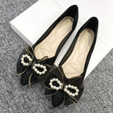 Breakj New Soft Bottom Standing Without Tired Bow Flat Shoes Temperament Suitable For Bridesmaid Dress Shoes 2025