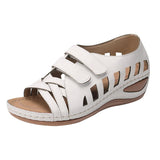 Summer Women Sandals Leather Hook Handmade Ladies Shoe Comfortable Mother Sandals Woman Summer Shoes Plus Size