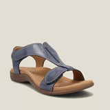 Breakj Summer New Large-Size Casual Women's Sandals Flat-Soled Thick-Soled Magic Stick Casual Beach