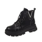 woman winter 2022 boots womens autumn and winter short boots thick-soled inner increase womens boots motorcycle