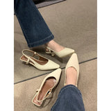 Sandals Women's Shoes Wear 2025 Spring And Autumn New Pointed Shallow Pedal Temperament Women's