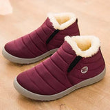 Shoes Women Slip On Waterproof Shoes Fashion Breathable Outdoor Fur Warm Winter Casual Shoes Sneakers Women Plus