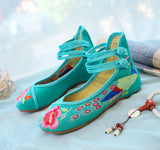 Breakj He Clothes With Embroidered Cloth Shoes Wedding Shoes Shallow Mouth Low Heel Spring And Autumn Women Single Shoes Dance