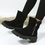 Breakj Boots Women's 2025 Winter New Velvet Women's Shoes Warm Boots Cotton Shoes Large Size Women's