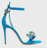 Breakj Butterfly 2025 New Butterfly Cross-Tie With Fine Heel Sandals Female Fish Mouth Open-Slip