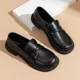 Size 42 Small Leather Shoes Female Niche Design Sense 2024 Spring / Summer New Soft Leather Flat Bottom Office Worker A Foot
