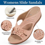 Breakj The Summer Of 2025, The New Women's Thick-Bottomed Slippers Large-Size Fish Mouth Thick-Bottomed Wearing Beach Shoes Flower