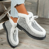 New Women With Thick Autumn And Winter Warm Cotton Shoes Large Size Wool Side Women's Cotton Shoes To Keep