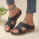 Breakj New Large-Size Slippers Retro Car Line Anti-Slip Round Slope And Comfortable Word Cool Slippers
