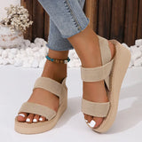 Breakj New Wearing Roman Imitation Rope Sandals Slope And Beach Dew Lady Cool Slippers Temu