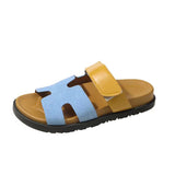Breakj Summer New Thick-Bottomed Cool Slippers Large-Size Magic Sticker Wear Casual Women's