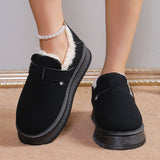 Boots With Thick Soles Of Muffin 2024 New Winter Style Plush Shoes With Warm Woolen Cotton