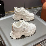 Breakj Height Women's Shoes Small Autumn Thick Bottom Increase Leisure Dad Sneakers 2025 Women's New 8Cm Loose