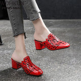 Women's Sandals 2021 Fashion Sequins Open Toe Flops Korean Version Temperament Slipper Women Work
