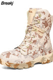 Men Boots Work Safty Shoes Men Desert Tactical Military Boots Autumn Winter Special Force Army Ankle Boots Men