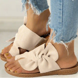 Girls In 2023 Bowknot Spring And Summer New Style Outside Wearing Beach Toe Slippers Hair Sandals On Behalf Of