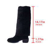 Breakj And Cowboy Boots 2025 New Autumn And Winter Large-Size High-Tube Trouser