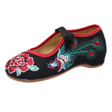Breakj Embroidered Shoes Ethnic Wind Embroidered Women's Shoes Spring And Autumn Beef Tendon Bottom Women's Single