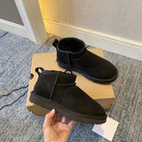 Breakj Women's Fur Integrated Ankle Boots Winter 2024 New Thickened Warm Cotton Shoes Waterproof And Velvet Bread
