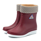 Rain Boots Women Anti-Skid Rainy Walking Shoes Ladies Rubber Ankle Bootie Fashion Wading Shoes for