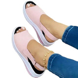 Shoes Women Platform Sandals Stretch Fabric Summer Women's Shoes Comfort Walking Ladies Sandalias Female Casual