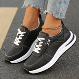 Breakj Casual Sneakers Women's 2025 New Fashion Slope And Thick-Soled Tie With Women's Sports Single