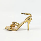 Breakj Golden Tie High Heels Women's New Summer Word With Fine Temperament Lady