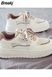 Platform Running Sneakers Women Tennis shoes Woman Walking Chunky Sneakers white Casual Slip on Vulcanized