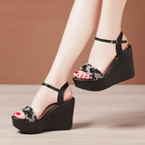 Word With Ultra-High Heel Sandals For Women In 2023, The New Fashionable Thick-Soled Waterproof Table Open Toe Size