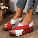 Breakj Bottom Color Roman Sandals Women's Pine Cake Bottom Magic Sticker Beach Cool Slippers