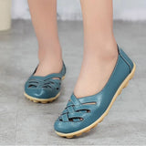 Leather Women's Shoes Flats Loafers ladies shoes Slip On Women's Loafers Femme Moccasins Female Ballet tenis