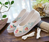 Breakj Shoes Round Head Spring And Autumn Ancient Style Students Embroidered Cloth Shoes Ancient Costume Stage Play Dance Shoes Women's Shoes Single