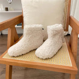 Breakj Winter New Hairy Snow Boots Women Add Velvet Add Thick Warm Cotton Shoes Wool Shoes Big Cotton Ankle Boots