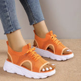 Breakj Sports Sandals Women 2025 Summer New Thick-Soled Flying Soft Base Leisure Flat Bottom Hollow Fish Mouth Beach