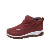Breakj And Cotton Thick Snow Boots Women Plus Size Round Head To Help Warm And Thick Bottom Cotton Shoes