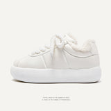 Breakj Shoe Designer Winter Coated Warm Cotton Shoes Thick Soles Raised Small White Shoes Men And Women's Shoes Snow