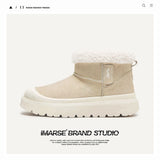 Breakj Shoes Ug Meng Big Head Shoes Winter Heighten Thick-Bottomed Boots Snow Boots Men And Women With The Same Warm Cotton