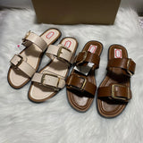 Breakj Home 2025 New Spanish Trend Women's Shoes Indoors And Outdoors Wearing Cold Slippers Word Beach Shoes