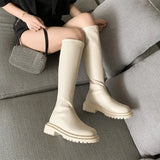 2023 New Fashion Casual Knight Boots High Tube Medium Heel Motorcycle Boots A