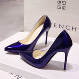 Breakj Black High-Heeled Women 2025 New Fine Heel In Fairy Net Red Leather Pointed Single Shoe