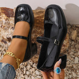 Breakj Bow Mary Jane Single Shoes 2025 New Spring Coarse Temperament With Skirt Small Leather