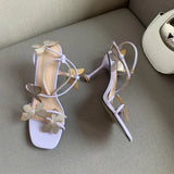 Breakj Heel Heels Fairy Purple Open Toe Pink Cool