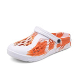 Breakj Men Summer Cool Drag Outdoor Hole Shoes Outside Wearing Sandals Home Half-Dragging Korean Trend Personalized Beach