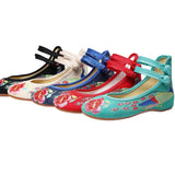 Breakj He Clothes With Embroidered Cloth Shoes Wedding Shoes Shallow Mouth Low Heel Spring And Autumn Women Single Shoes Dance